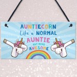 Novelty Unicorn Gift For Auntie Birthday Xmas Gifts Auntie Sign Novelty Unicorn Gift For Auntie Birthday Xmas Gifts Auntie Sign