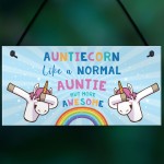 Novelty Unicorn Gift For Auntie Birthday Xmas Gifts Auntie Sign Novelty Unicorn Gift For Auntie Birthday Xmas Gifts Auntie Sign