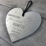 Auntie Gift AUNTIECORN Heart Unicorn Sign Xmas Gift For Auntie