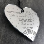 Auntie Gift AUNTIECORN Heart Unicorn Sign Xmas Gift For Auntie