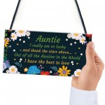 Auntie Gift Hanging Plaque Auntie Birthday Christmas Gifts