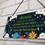 Auntie Gift Hanging Plaque Auntie Birthday Christmas Gifts