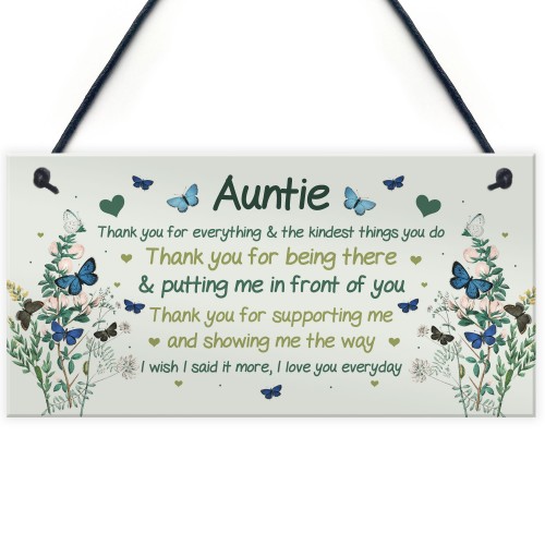 Auntie Gift Hanging Plaque Auntie Birthday Xmas Gift For Her