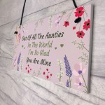 Auntie Gift For Birthday Christmas Sign Gift For Auntie Keepsake