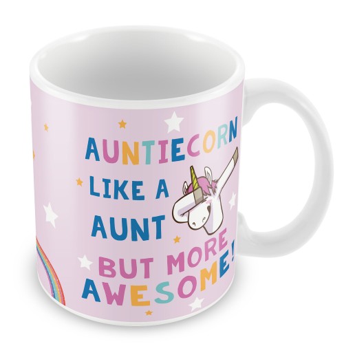 Auntie Gift AUNTIECORN Mug Unicorn Gift For Auntie Birthday Gift