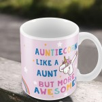 Auntie Gift AUNTIECORN Mug Unicorn Gift For Auntie Birthday Gift