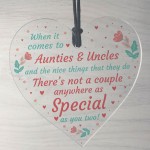 Novelty Christmas Gift For Auntie And Uncle Acrylic Heart Gift 