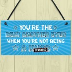 Funny Brother Gift Rude Gift From Sister Sign Gift For Him