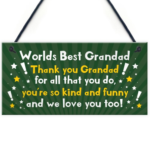 Best Grandad Gift Plaque Grandad Birthday Xmas Gift For Him