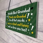 Best Grandad Gift Plaque Grandad Birthday Xmas Gift For Him