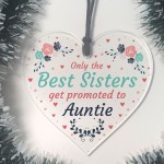Novelty Sister Auntie Gifts Acrylic Hanging Heart Newborn Baby