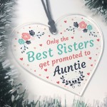 Novelty Sister Auntie Gifts Acrylic Hanging Heart Newborn Baby