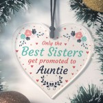 Novelty Sister Auntie Gifts Acrylic Hanging Heart Newborn Baby