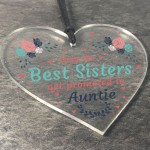 Novelty Sister Auntie Gifts Acrylic Hanging Heart Newborn Baby