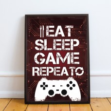Gaming Sign Gaming Print Framed Boys Bedroom Decor Wall Art
