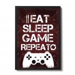 Gaming Sign Gaming Print Framed Boys Bedroom Decor Wall Art