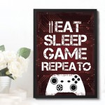 Gaming Sign For Boys Bedroom Man Cave Gamer Gift For Son Frame