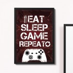 Gaming Sign For Boys Bedroom Man Cave Gamer Gift For Son Frame