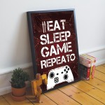 Gaming Sign For Boys Bedroom Man Cave Gamer Gift For Son Frame