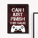 Gamer Gift For Son Dad Uncle Boys Bedroom Decor Man Cave Frame