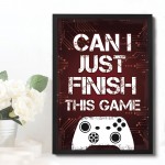 Novelty Gift For Gamer Boys Bedroom Decor Art Games Room Frame
