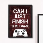 Novelty Gift For Gamer Boys Bedroom Decor Art Games Room Frame