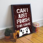 Novelty Gift For Gamer Boys Bedroom Decor Art Games Room Frame