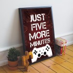 Gaming Gift For Boys Bedroom Wall Art Man Cave Sign Framed Print