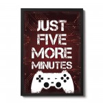 Gaming Gift For Boys Bedroom Wall Art Man Cave Sign Framed Print