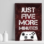 Boys Bedroom Wall Art Red Gamer Gift Retro Gaming Sign Print