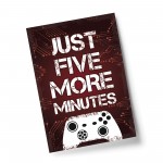 Boys Bedroom Wall Art Red Gamer Gift Retro Gaming Sign Print