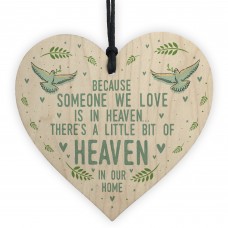 Memorial Plaque Hanging Wood Heart In Memory Plaque For Mum Dad