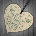 Memorial Plaque Hanging Wood Heart In Memory Plaque For Mum Dad