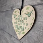 Memorial Plaque Hanging Wood Heart In Memory Plaque For Mum Dad
