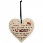 Funny Christmas Gift For Boyfriend Husband Wooden Heart