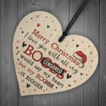 Funny Christmas Gift For Boyfriend Husband Wooden Heart