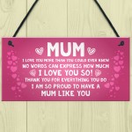Mum Gift For Birthday Christmas Hanging Sign Gift For Mum