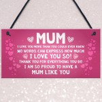 Mum Gift For Birthday Christmas Hanging Sign Gift For Mum