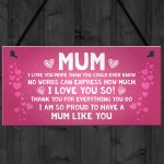 Mum Gift For Birthday Christmas Hanging Sign Gift For Mum