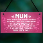 Mum Gift For Birthday Christmas Hanging Sign Gift For Mum