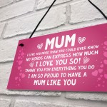 Mum Gift For Birthday Christmas Hanging Sign Gift For Mum