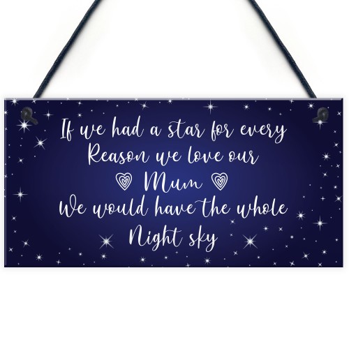Mum Gift Hanging Plaque Cute Gift For Mum From Daughter Son Gift