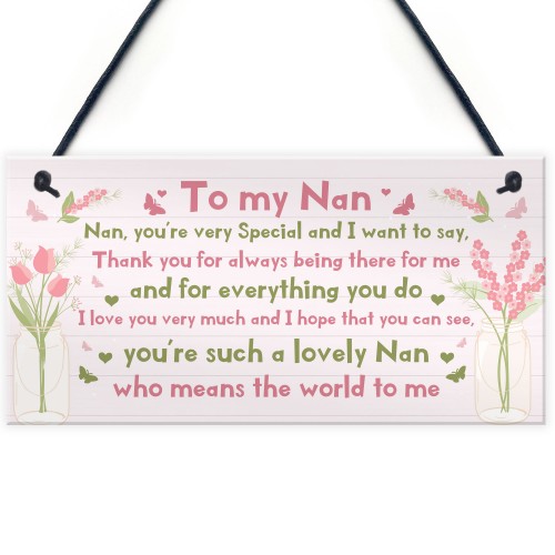 Birthday Gifts For Nan Christmas Gift Hanging Plaque Nan Gift