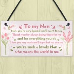 Birthday Gifts For Nan Christmas Gift Hanging Plaque Nan Gift