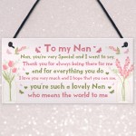 Birthday Gifts For Nan Christmas Gift Hanging Plaque Nan Gift