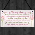 Birthday Gifts For Nan Christmas Gift Hanging Plaque Nan Gift