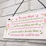 Birthday Gifts For Nan Christmas Gift Hanging Plaque Nan Gift