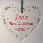 Baby Childs First Christmas Personalised Acrylic Tree Bauble