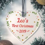 Baby Childs First Christmas Personalised Acrylic Tree Bauble