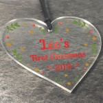 Baby Childs First Christmas Personalised Acrylic Tree Bauble
